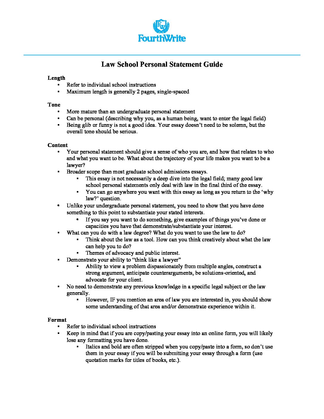 Personal statement guide